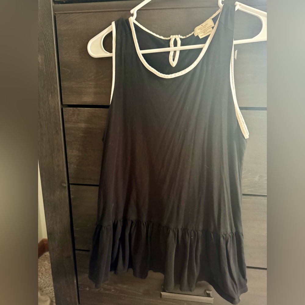 Kate Spade Black Tank with Cream Accents